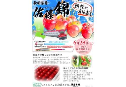 🚄🍒【6/28（土）限定！新幹線で届く“さくらんぼ”販売】🍒🚄